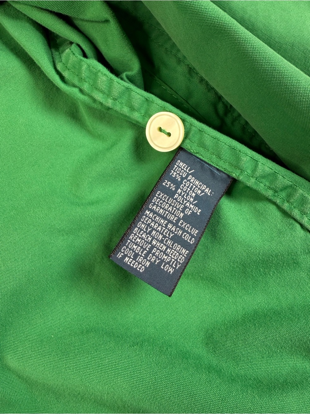 Polo Ralph Lauren Green Hooded Cotton Twill Jacket Men’s Large - Picture 8 of 11